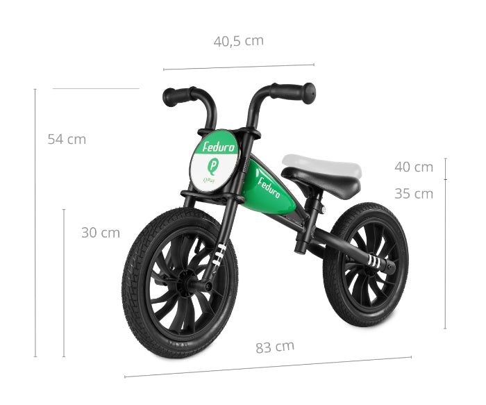 Bicicleta de Equilíbrio Qplay Feduro Green