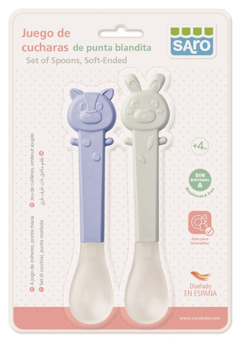 Saro - Conjunto 2 colheres com ponta macia