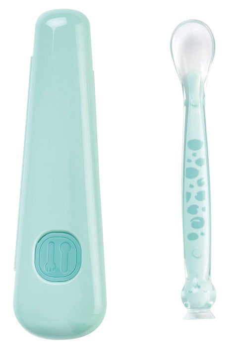 Saro - Colher de silicone Soft and Fun com estojo