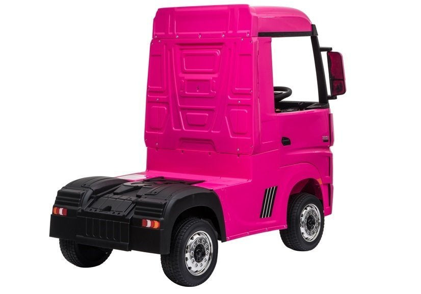Camião elétrico infantil Mercedes Actros rosa 4x4