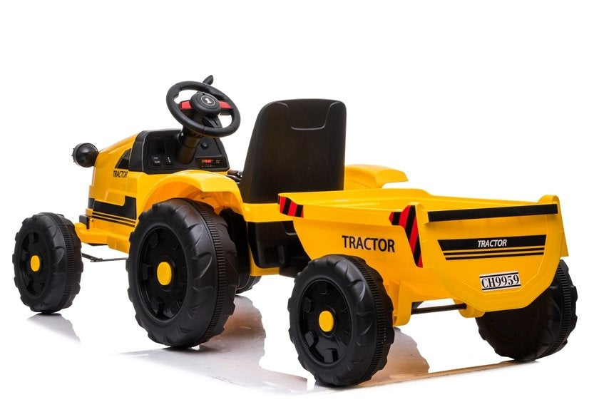 Trator elétrico infantil CH9959 amarelo