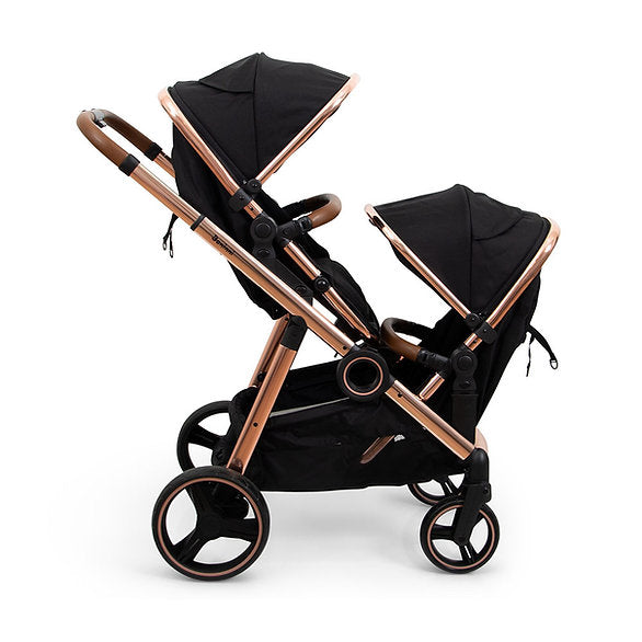 Carrinho de passeio para gémeos Conversível Duo Stroller Luiz Rose Gold Baninni