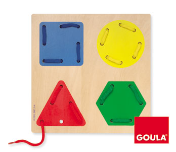 Goula - Jogo de enfiar figuras geométricas
