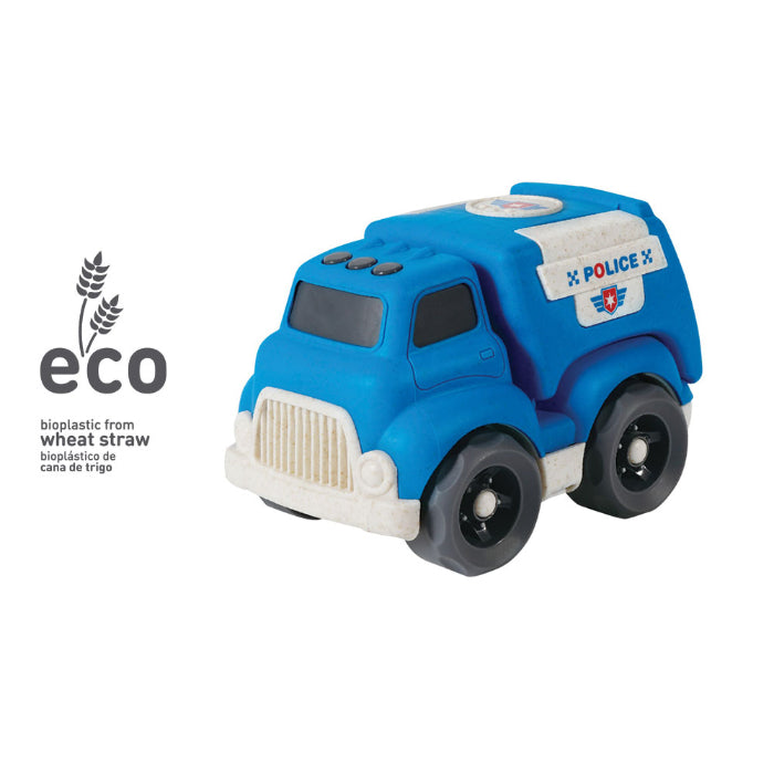 Eco Carro Bio Plástico Roda Livre 18 cm Polícia