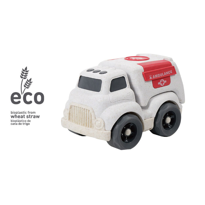 Eco Carro Bio Plástico Roda Livre 18 cm Ambulância