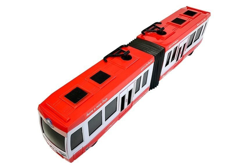 Autocarro articulado fricção vermelho
