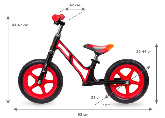 Bicicleta de Equilíbrio Kidwell Comet Black/Red