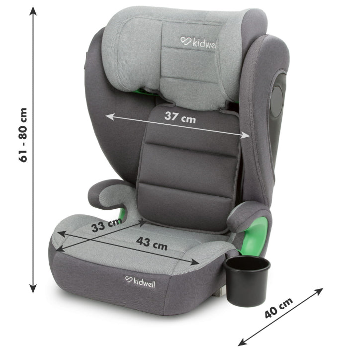 Cadeira Auto I-Size 100-150cm Kidwell Weston Dark Gray