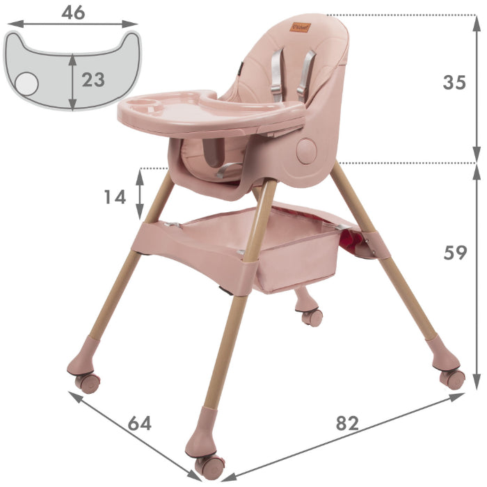 Cadeira da Papa Kidwell Karimi Pink