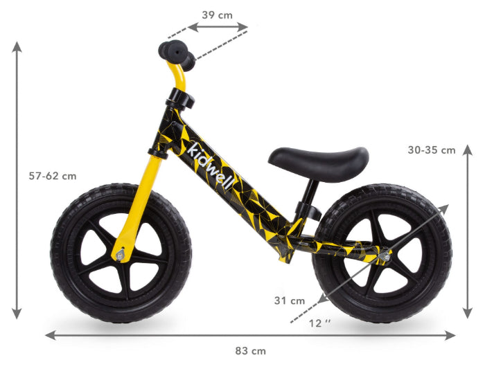Bicicleta de Equilíbrio Kidwell Rebel Yellow