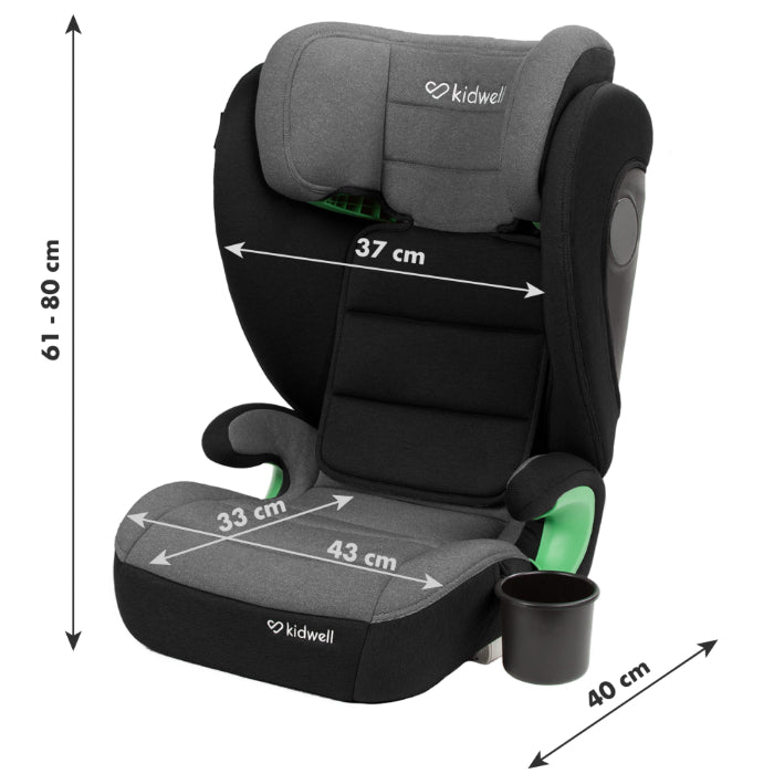 Cadeira Auto I-Size 100-150cm Kidwell Weston Grey/Black