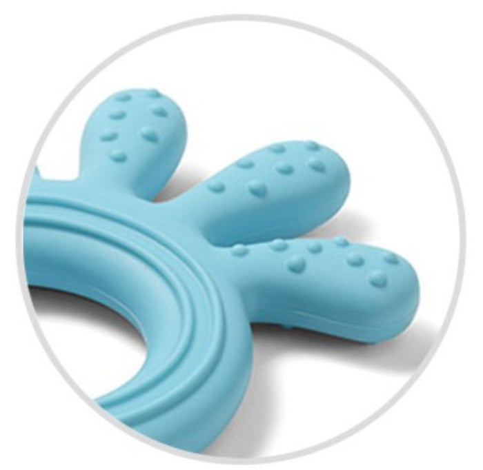 Mordedor de silicone Baby Ono Octopus Azul