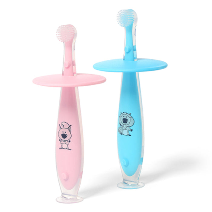 Escova de dentes com sucção 6m+ Baby Ono Rosa