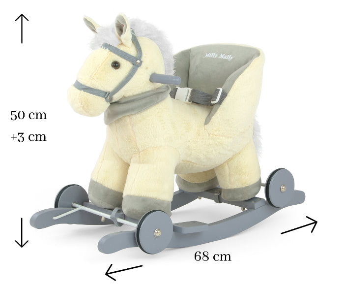 Cavalo de Baloiço Milly Mally Polly Bege
