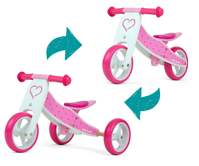Bicicleta 2 em 1 Milly Mally Jake Hearts