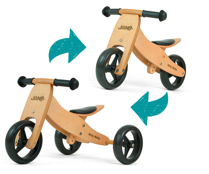Bicicleta 2 em 1 Milly Mally Jake Natural