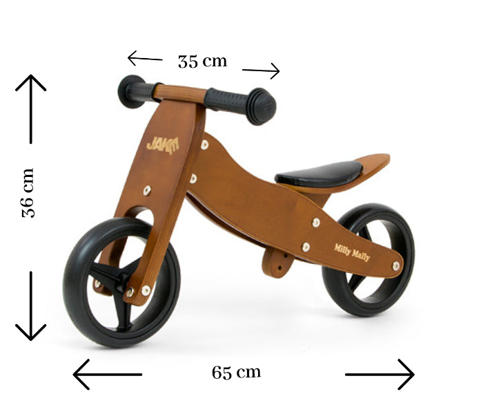 Bicicleta 2 em 1 Milly Mally Jake Dark Natural
