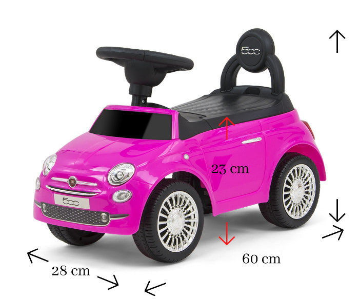 Ride On Milly Mally Fiat 500 Pink