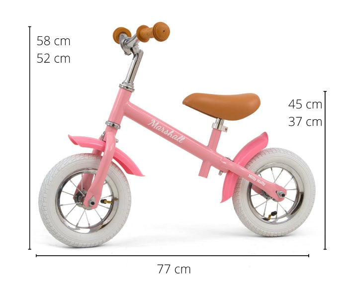 Bicicleta de Equilíbrio Milly Mally Marshall Air Pink