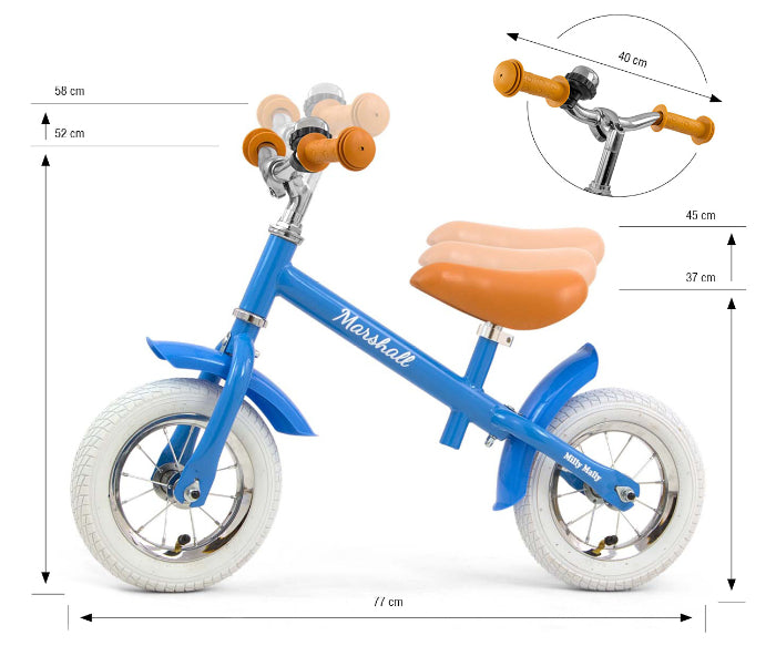 Bicicleta de Equilíbrio Milly Mally Marshall Air Blue