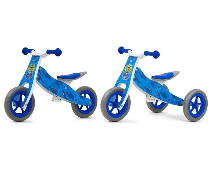 Bicicleta 2 em 1 Milly Mally Cool Blue Army