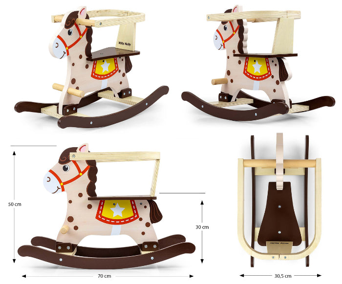 Cavalo de Baloiço Milly Mally Lucky 12 Brown