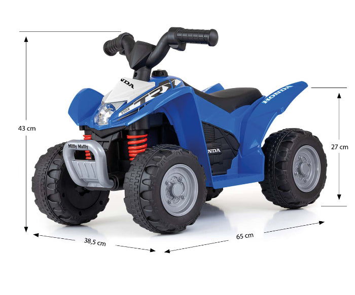 Ride on Milly Mally Quad Honda ATV Blue