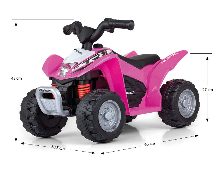 Ride on Milly Mally Quad Honda ATV Pink