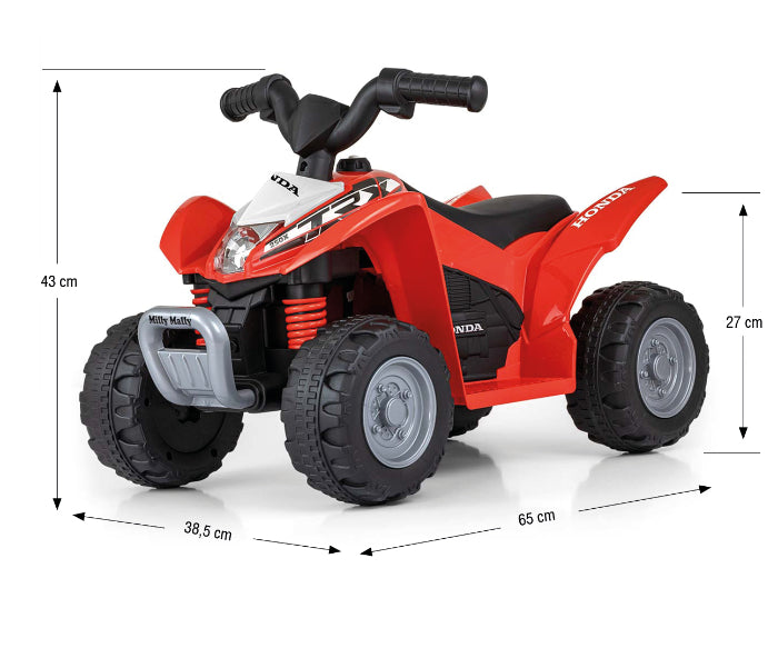 Ride on Milly Mally Quad Honda ATV Red