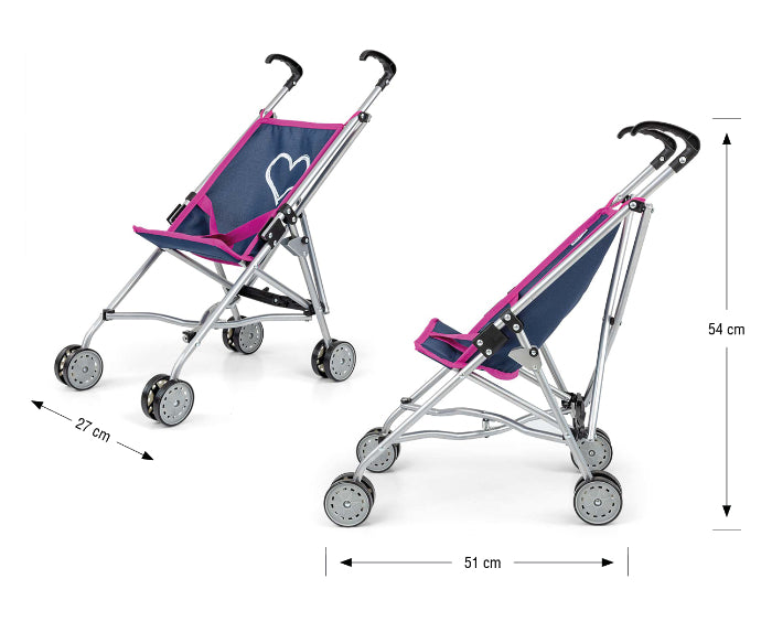 Carrinho de Bonecas Milly Mally Julia Prestige Navy