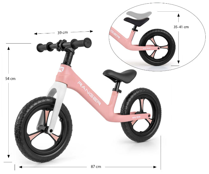 Bicicleta de Equilíbrio Milly Mally Ranger Pink
