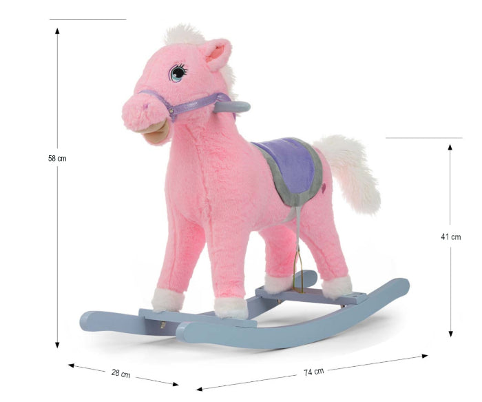 Cavalo de Baloiço Milly Mally Łatek Pink