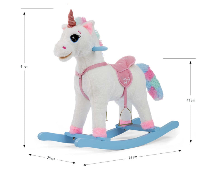 Cavalo de Baloiço Milly Mally Łatek Unicorn