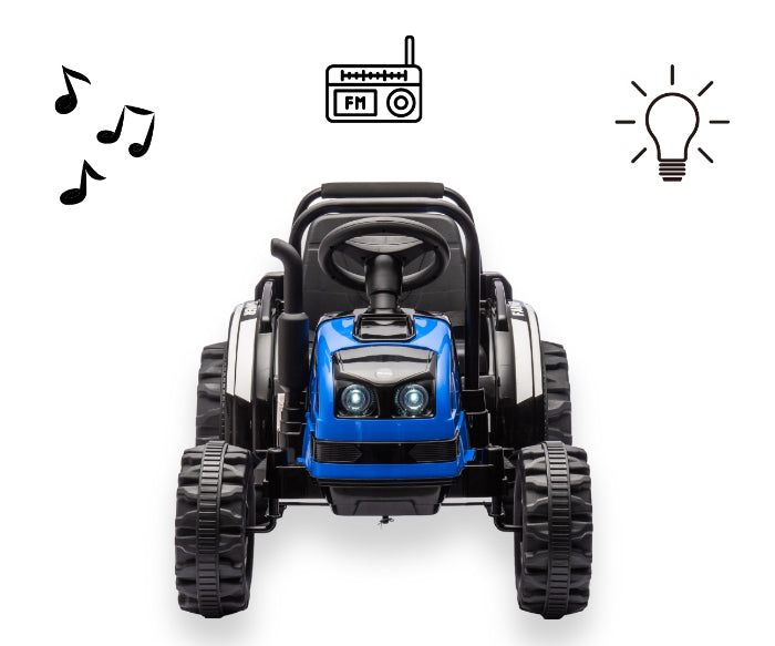 Trator com reboque Ride on Milly Mally Farmer Blue