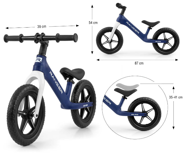 Bicicleta de Equilíbrio Milly Mally Ranger Flash Navy