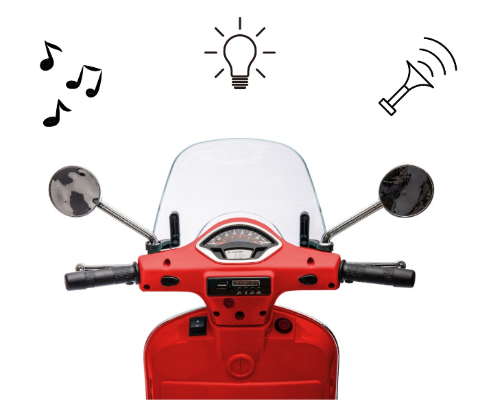 Ride on Milly Mally Vespa GTS Super Red