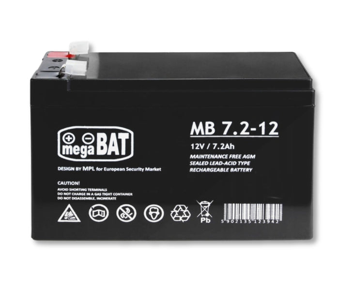 Bateria Milly Mally VRLA MB 12V 7,2Ah (151/65/94mm) MB 7.2-12