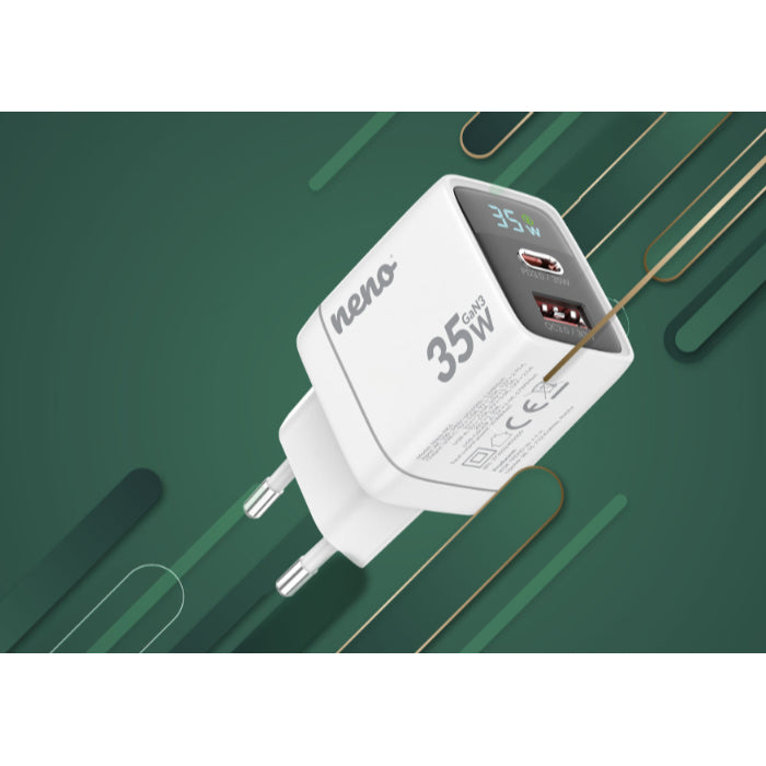 Carregador rápido para bombas e aquecedores PD35W GaN3 NENO NC1