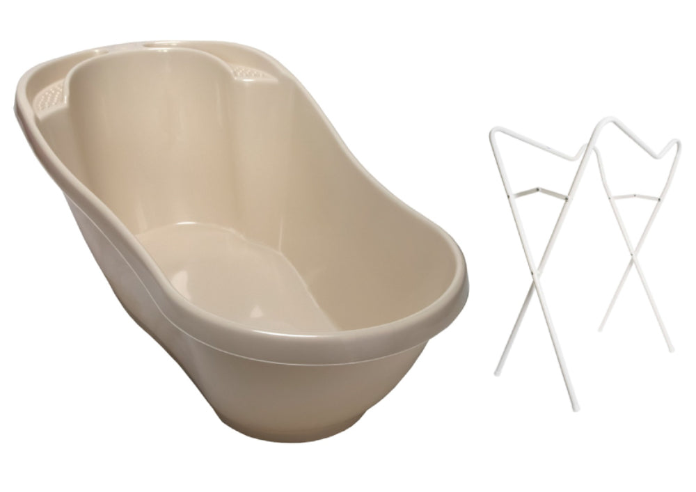 Banheira 92 cm com suporte e sistema de drenagem B.Active Beige