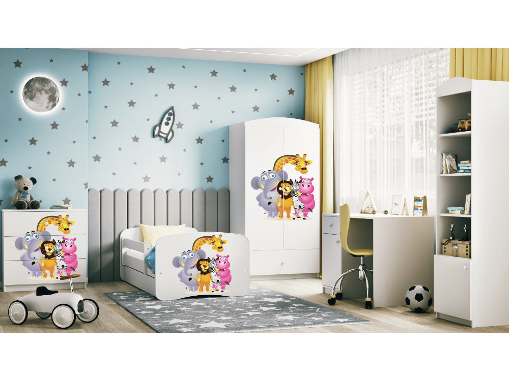 Cama 140 x 70 cm Kocot Kids BabyDreams Zoo White