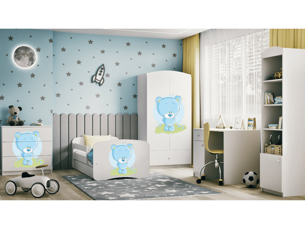 Cama 140 x 70 cm Kocot Kids BabyDreams Blue Teddybear White