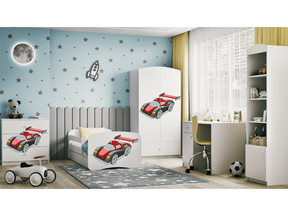 Cama 140 x 70 cm Kocot Kids BabyDreams Racing Car White