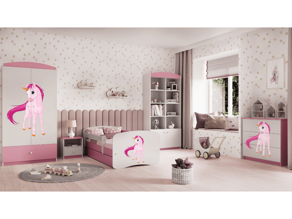 Cama 140 x 70 cm Kocot Kids BabyDreams Unicorn Pink