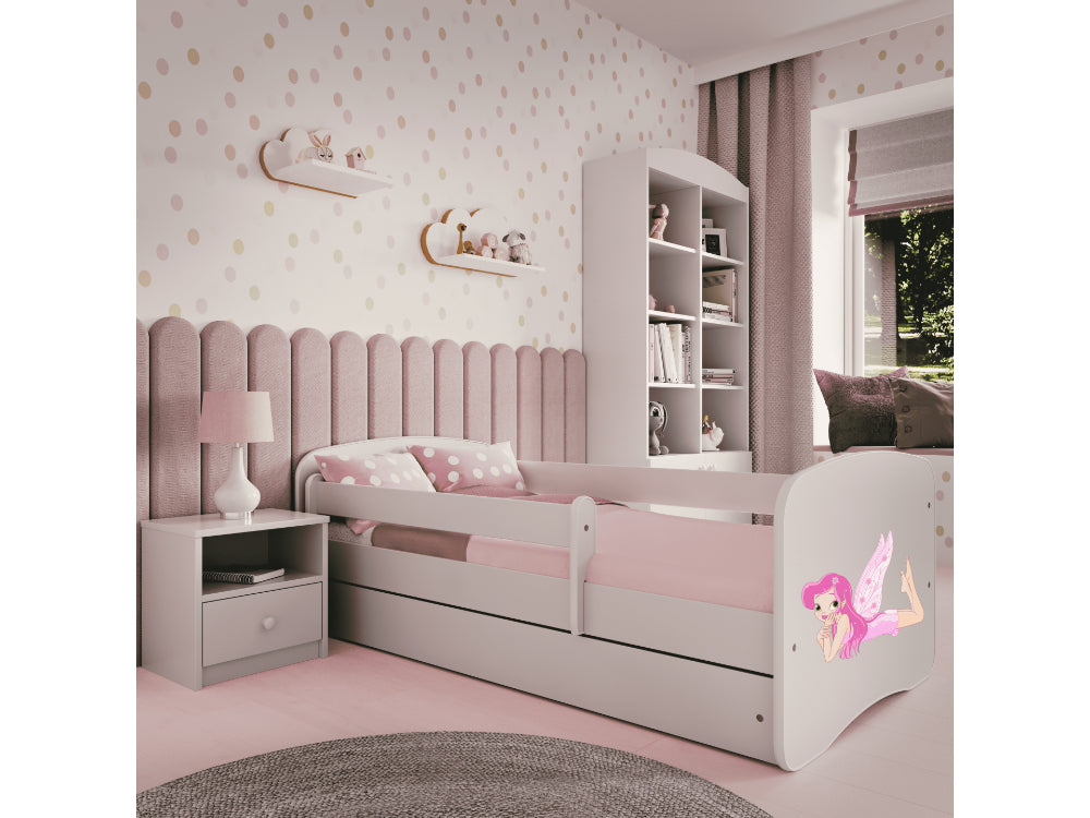 Cama 180 x 80 cm Kocot Kids com gaveta BabyDreams Fairy com asas White