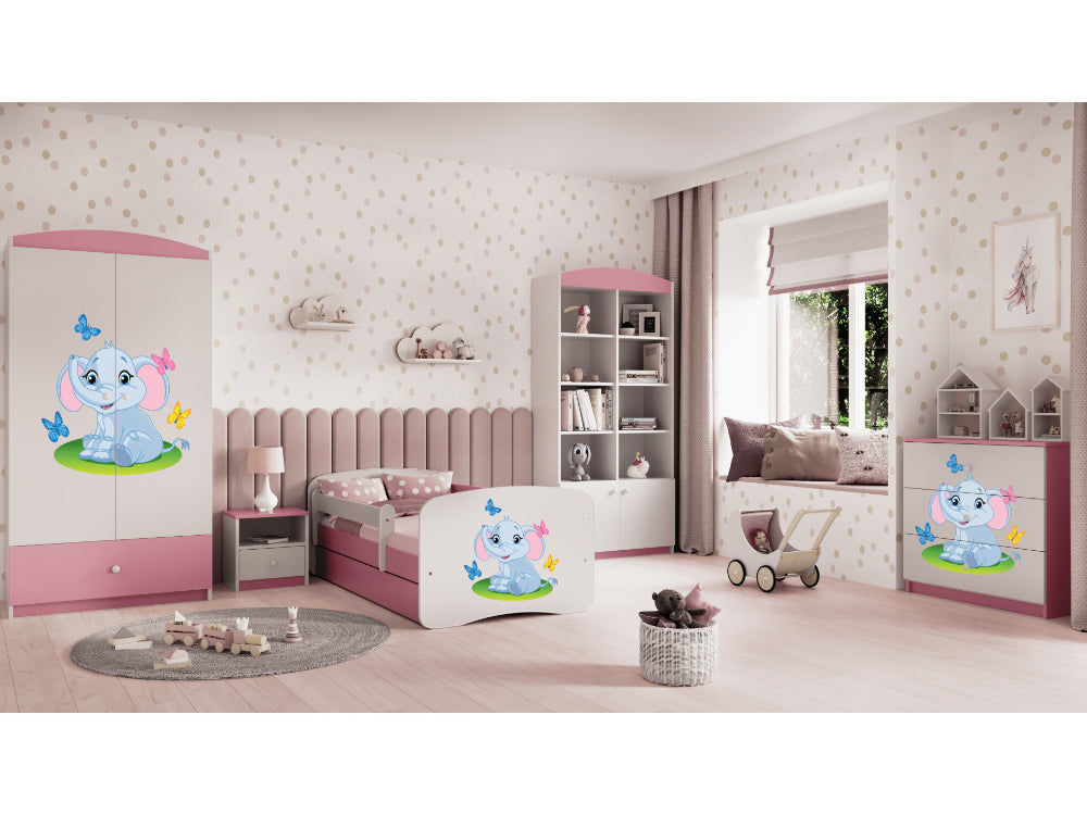 Cama 140 x 70 cm Kocot Kids BabyDreams Baby Elephant Pink