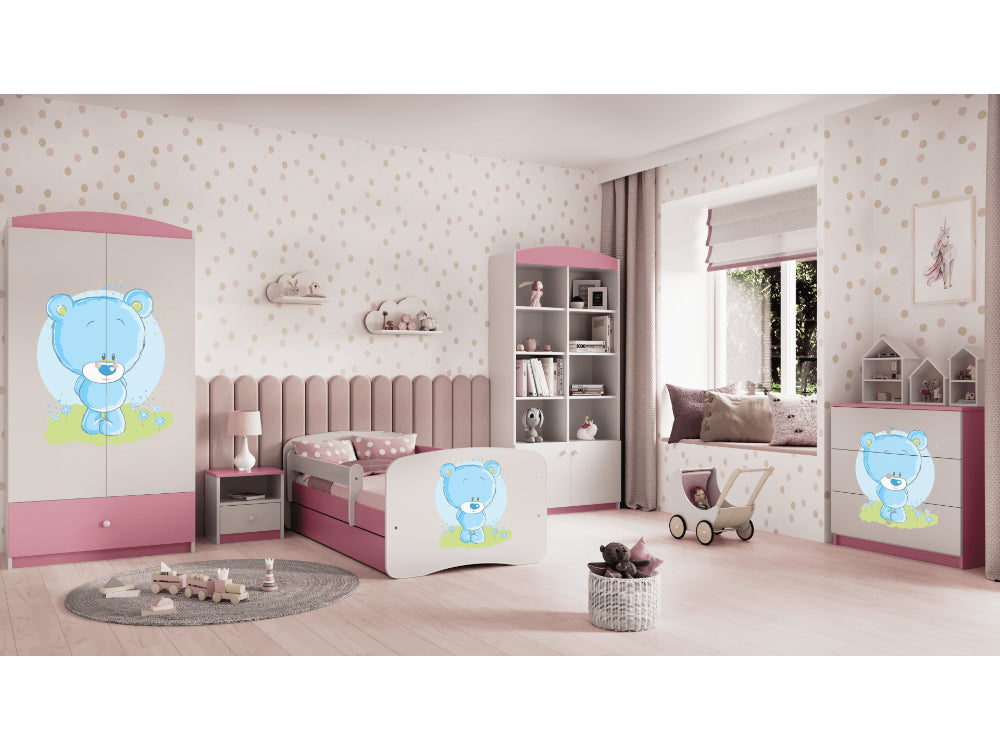 Cama 140 x 70 cm Kocot Kids BabyDreams Pink Teddybear