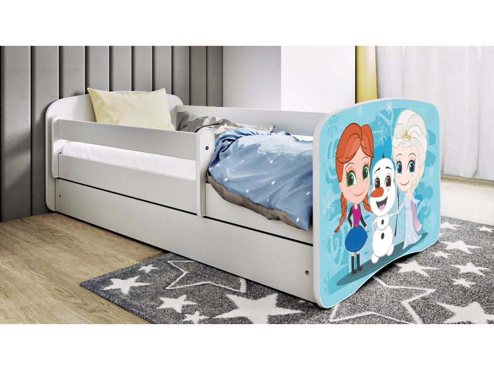 Cama 180 x 80 cm Kocot Kids com gaveta BabyDreams Frozen Land White