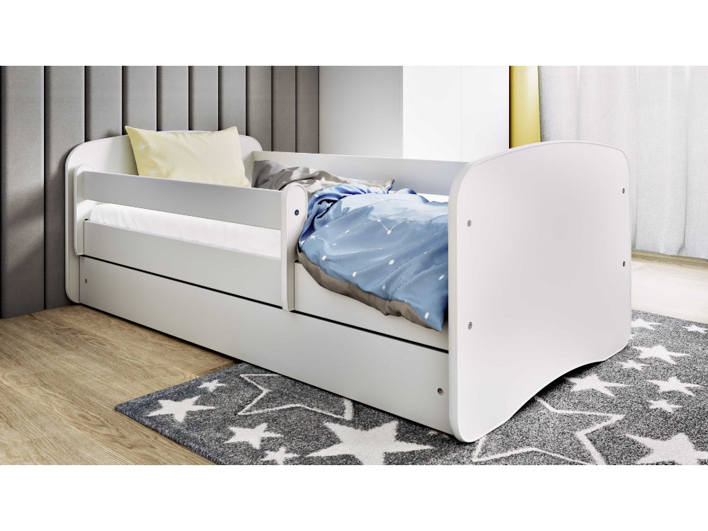 Cama 160 x80 cm Kocot Kids com gaveta e colchão BabyDreams White