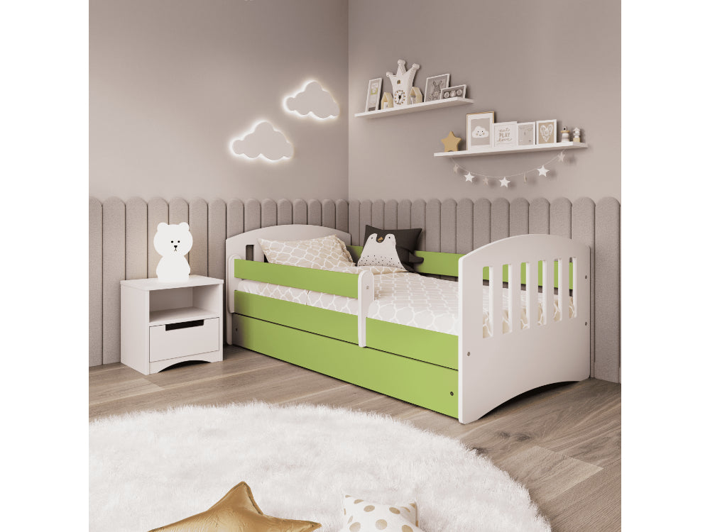 Cama 180 x 80 cm Kocot Kids com gaveta e colchão Classic 1 Green