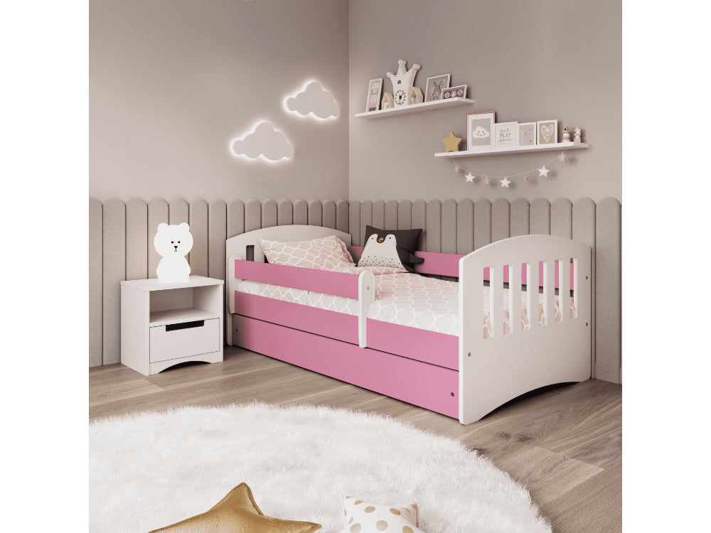 Cama 180 x 80 cm Kocot Kids com gaveta e colchão Classic 1 Pink